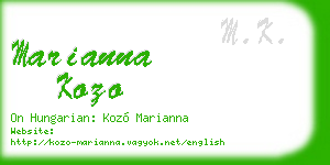 marianna kozo business card
