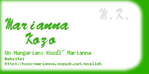 marianna kozo business card